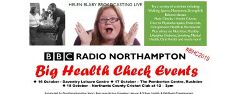 BBC Radio Northampton Health Check Events poster