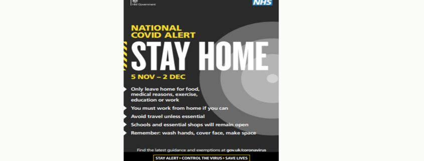 Poster for the National Covid Alert to stay at home